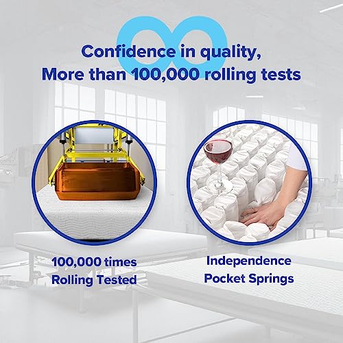 Olee Sleep Full Mattress, 13 Inch Hybrid Mattress, Gel Infused Memory Foam, Pocket Spring for Support and Pressure Relief, CertiPUR-US Certified, Bed-in-a-Box, Firm, Full Size Olee Sleep