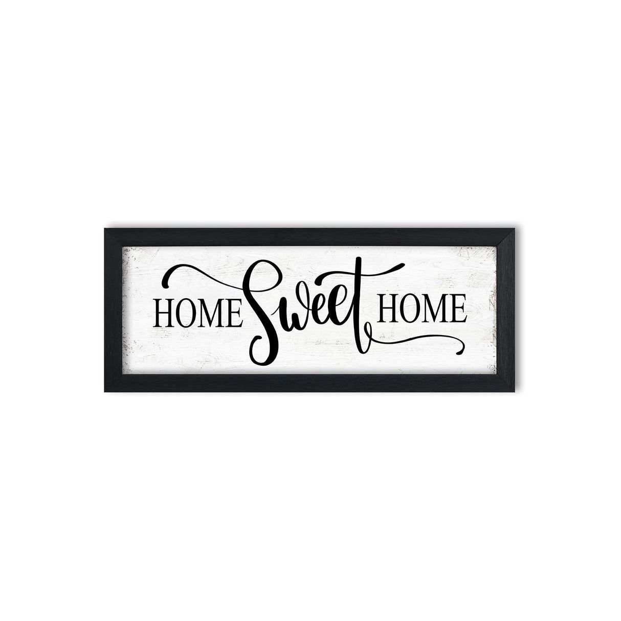 Home Sweet Home Sign Wall Decor: Rustic Art for Bedroom Wall Decor Above Bed Modern Farmhouse Country Wall Signs Master Bedroom Signs Framed Family Plaques Home Decorative 6" x 14.5" HLJ ART