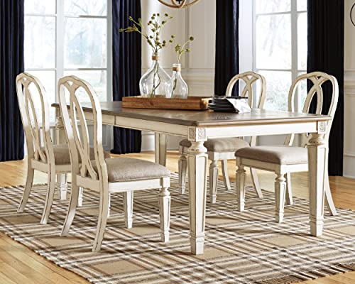 Signature Design by Ashley Realyn French Country Dining Extension Table, Seats up to 8, Chipped White Signature Design by Ashley