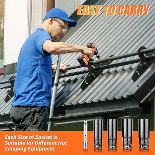 Protmex Cordless Impact Wrench, 900Ft-lbs (1200N.m) 1/2" Brushless Impact Gun, 21V High Torque Power Impact Driver, 2x4.0Ah Batteries Electric Impact Motor Variable Speeds for Car/Truck RV/Mower Protmex