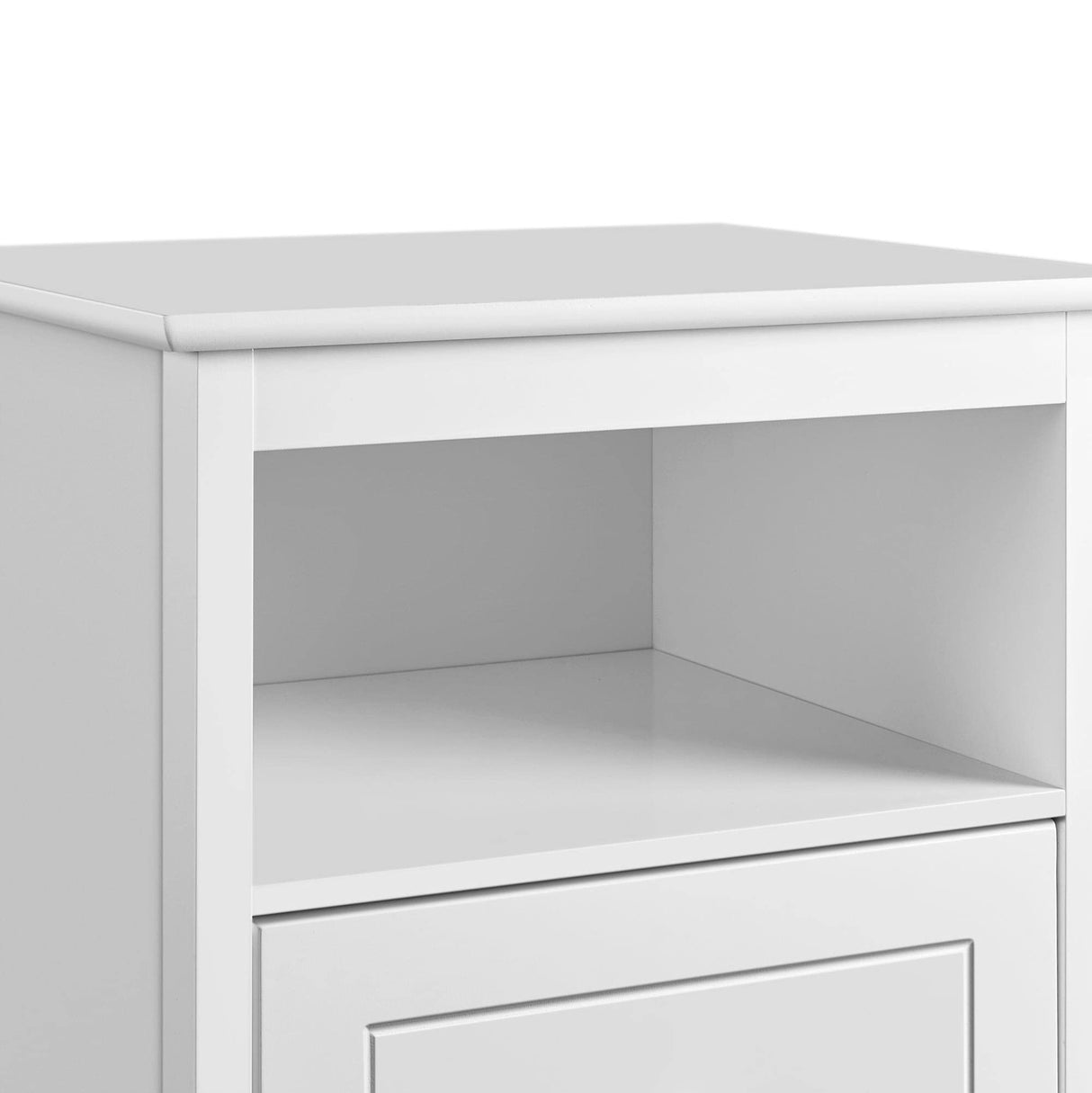 Yaheetech Bedside Table Set of 2, Tall Nightstand with 2 Drawer and Cubby, Wooden Bedside Table for Bedroom Small Space, Tall Bedside Cabinet Telephone Table, 16″ D × 19″ W × 29″ H, White Yaheetech