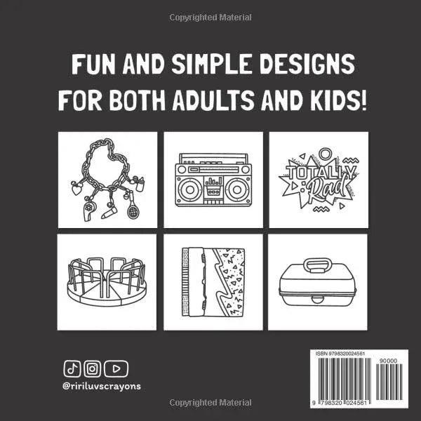 80s & 90s Nostalgia Coloring Book: Bold & Easy Designs for Adults and Kids: Totally Awesome Childhood Memories, Toys, Technology, Beauty Items from ... Luvs Crayons Bold and Easy Coloring Books) WoodArtSupply