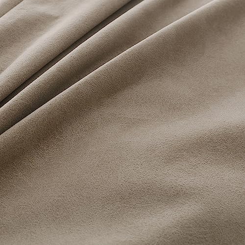 OctoRose Full Size 54x75x8 inch 3 Side Zipper Classic Soft Micro Suede Futon Cover Sofa Daybed Mattress Slipcover (Waterproof-Tan, Full Size) OctoRose