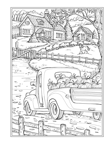 Creative Haven Country Farm Scenes Coloring Book: Relax & Find Your True Colors (Adult Coloring Books: In The Country) Dover Publications