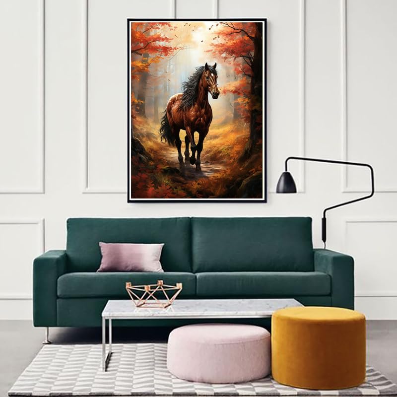 Zariocy Paint by Numbers Kits for Adults -Animals DIY Oil Paintings Canvas Acrylic Paint Set - Horse Paint by Numbers Kit for Beginners and Ideal for Home Decor 16x20 inch-356 Zariocy
