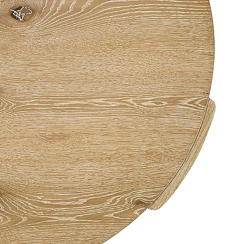 Furniture of America Carys Modern Solid Wood 42-inch Round Coffee Table with Plinth Base, Living Room Furniture for Small Space, Home Office, Oak Furniture of America