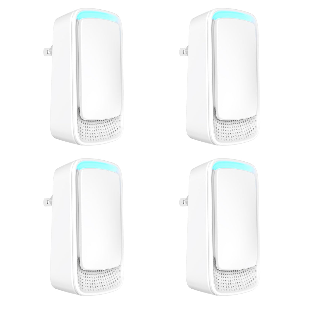 Plug In Air Ionizers - Negative Ion Technology Air Purifier - Quiet Operation Air Freshener for Home, Bedroom, Office, Garage Room - Portable Air Purifiers Odor,Pets Smell - Air Cleaner White (4 Pack) AUKUU