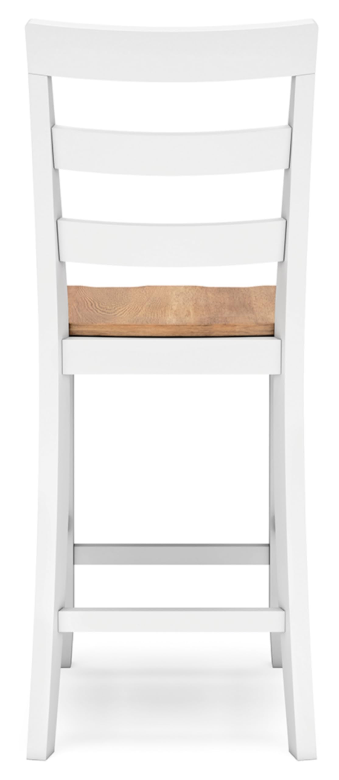 Signature Design by Ashley Gesthaven Solid Wood Frame Counter Height Barstool, Set of 2, White/Natural Signature Design by Ashley