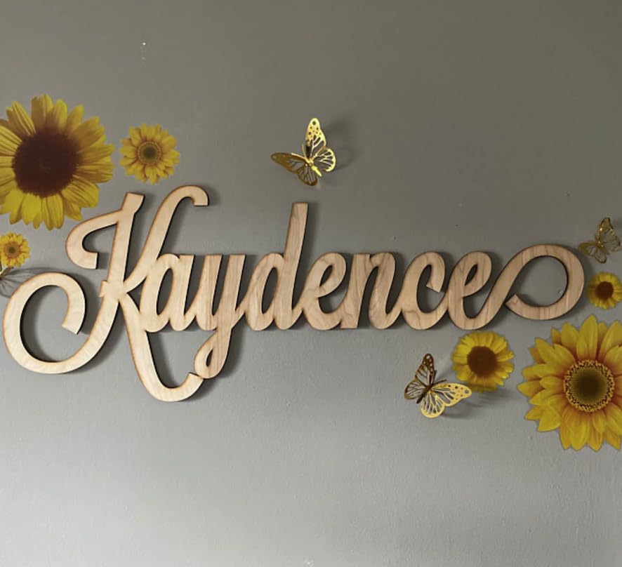 Personalized Wood Sign, Laser Cut. Select Favorite Font, Size and up to 3 Lines per Size. Live Preview. Professional Artwork