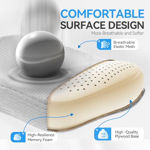 Freepub Ergonomic Office Chair with Headrest 3D, Mesh Office Desk Chair with Adjustable Lumbar Support, Computer Chair with Flip up Armrests, 350LBS Capacity - Design for Home/Offices - Grey Freepub