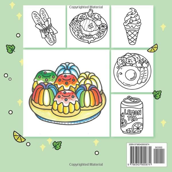 Delicious Dishes - Cute Bold & Easy Coloring Book: For Adults and Teens. Bold and Global Gourmet Food Dishes Design for Relaxation WoodArtSupply