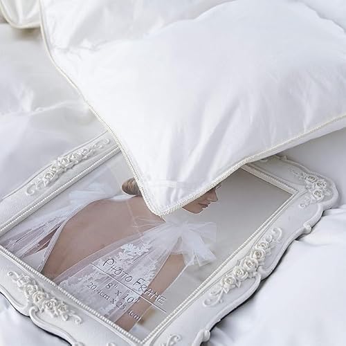Premium All-Season Full Size Luxury Siberian Goose Down Comforter Duvet Insert 1200 Thread Count 100% Egyptian Cotton Down Feather Comforter (Full, White Solid) EGYPTIAN BEDDING