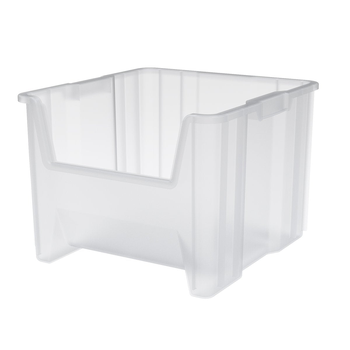 Akro-Mils 13018 Stak-N-Store Heavy Duty Stackable Open Front Plastic Storage Container Bin, (17-1/2-Inch x 16-1/2-Inch x 12-1/2-Inch), Clear, (2-Pack) Akro-Mils