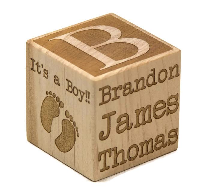 Personalized Wooden Baby Block Little Wooden Wonders