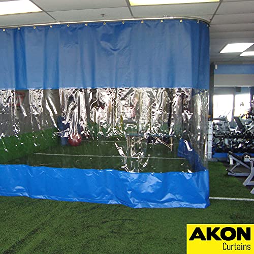AKON Curtain Track Industrial Divider Curtains | Partition Space Quickly | Curtain Track Included | Quick Rolling and Easy to Clean | Divide Work Areas Quickly Customized Curtains Vinyl AKON Curtain Track