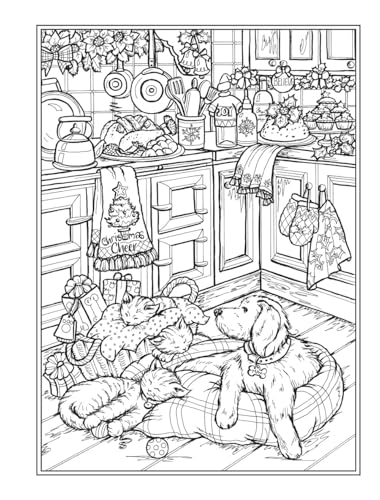 Creative Haven Home for the Holidays Coloring Book (Adult Coloring Books: Christmas) WoodArtSupply