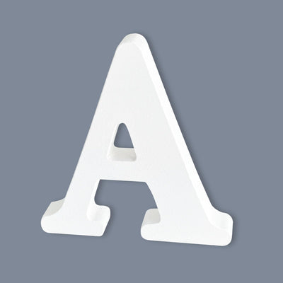 6 Inch Wooden Letters, Unfinished Wood Letters for Crafts, White Marquee Alphabet Letters for Party, Home Bedroom Wall Decor, Letter A