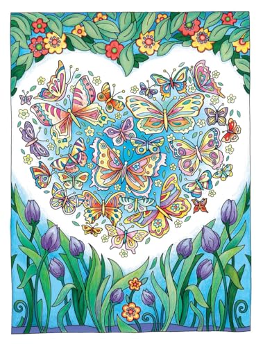 Creative Haven Butterflies Flights of Fancy Coloring Book (Adult Coloring Books: Insects) Dover Publications