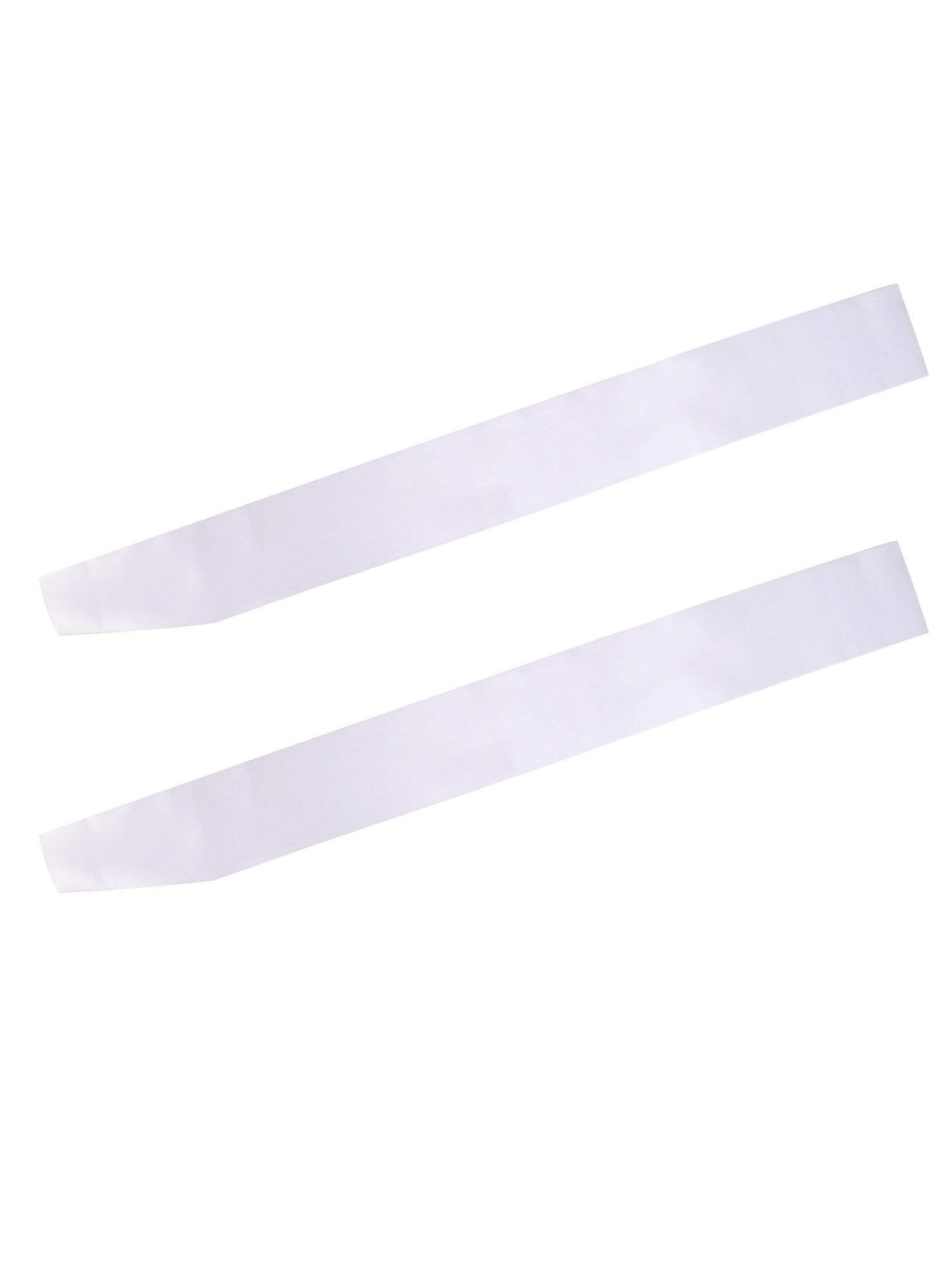 Blank Satin Sash Party Accessory for Wedding, Party Decorations and DIY, White (2) EBOOT