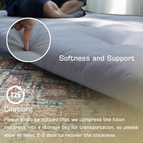 FindPanda Japanese Futon Floor Mattress, Folding Tatami Mat Sleeping Pad,Roll Up Kids Floor Lounger FindPanda