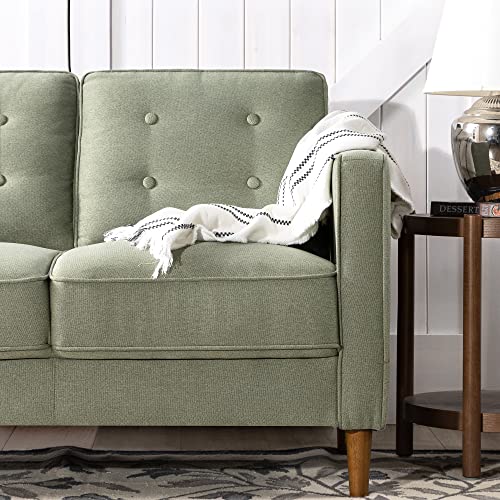 ZINUS Lauren Loveseat, Button Tufted Cushions, Easy, Tool-Free Assembly, Pear Green Zinus