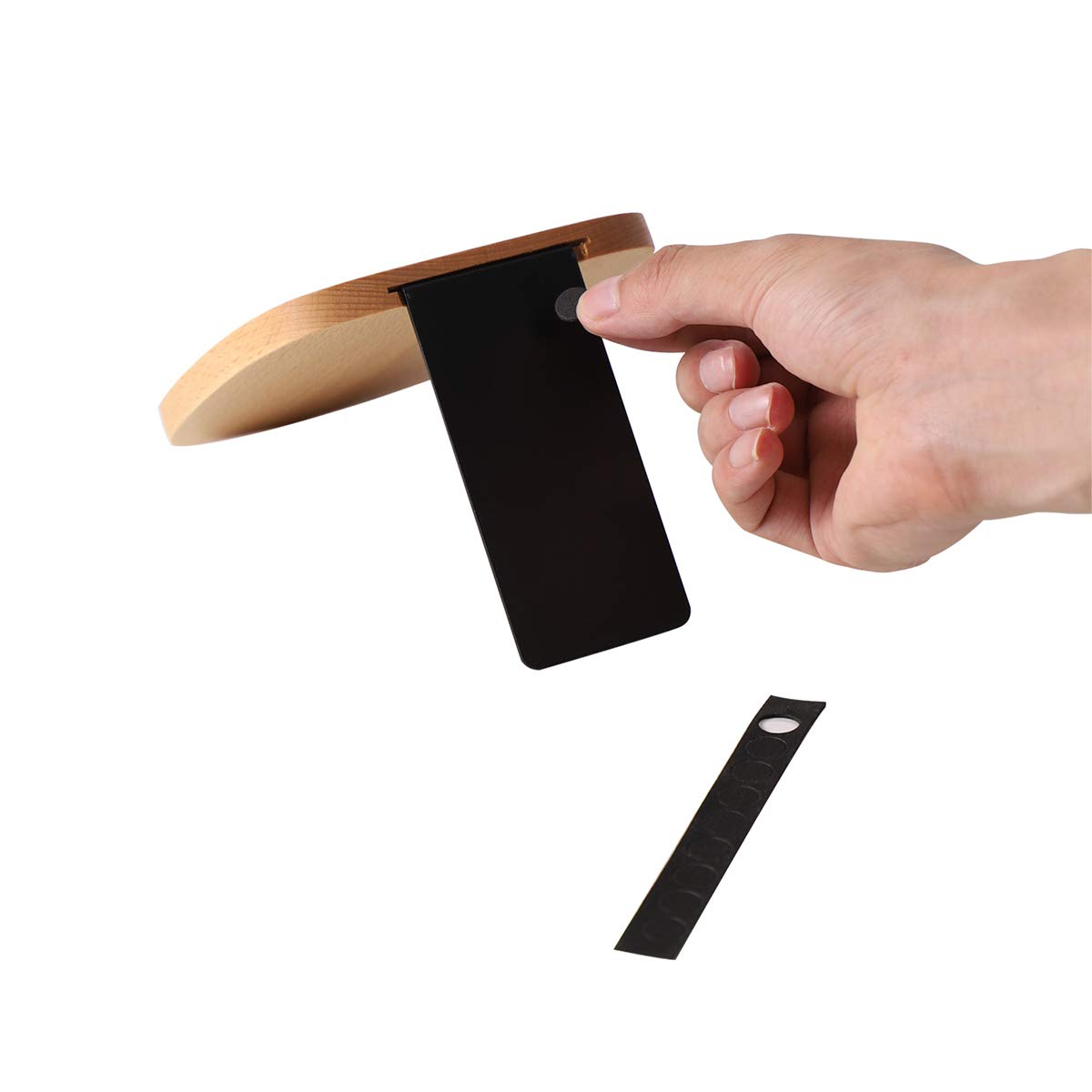 Muso Wood Book Ends for Shelves, Non-Skid Bookends for Heavy Books, Wooden Book Stopper for Home Office and Library (Beech 1 Pair) muso wood