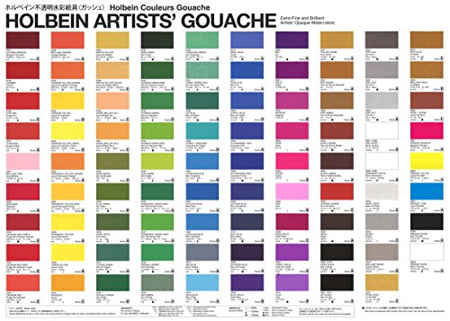 Holbein Artist Gouache Set G703 : 18 x 5ml tubes Holbein