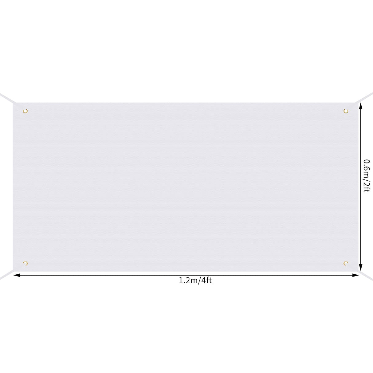 2 Pack Large Blank Banners, SUMERSHA 2 x 4 Feet Polyester Oxford Cloth White Banner with Hanging Rope for Wall Signs, DIY Painting, and Writing, Indoor Outdoor Display and Party Decoration SUMERSHA