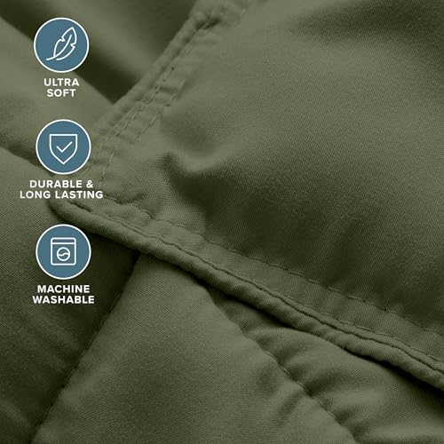Bare Home Comforter Set - Ultra-Soft - Goose Down Alternative - Premium 1800 Series - All Season Warmth (Twin/Twin XL, Cypress Green) Bare Home