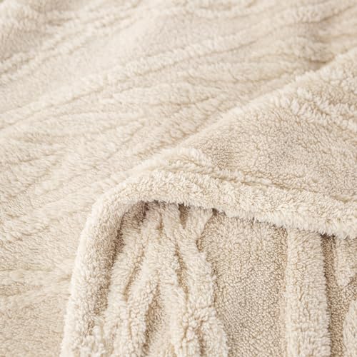 YUSOKI Twin XL Blanket Single Layer,Weight(3.1lb),370GMS-3D Stylish Design for Gift Home Decor (Linen,65"x90") YUSOKI