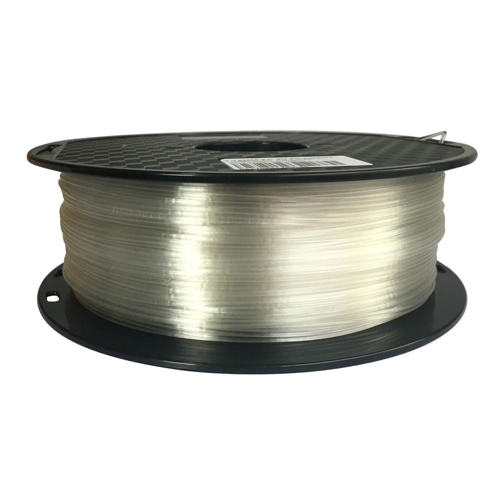 CC3D Transparent PC Filament 1.75mm Clear Polycarbonate Filament 1kg Spool PC Filament Transparent Strong Tough Heat Resistant 3D Printer Filament Polycarbonate 3D Printing Material CC3D
