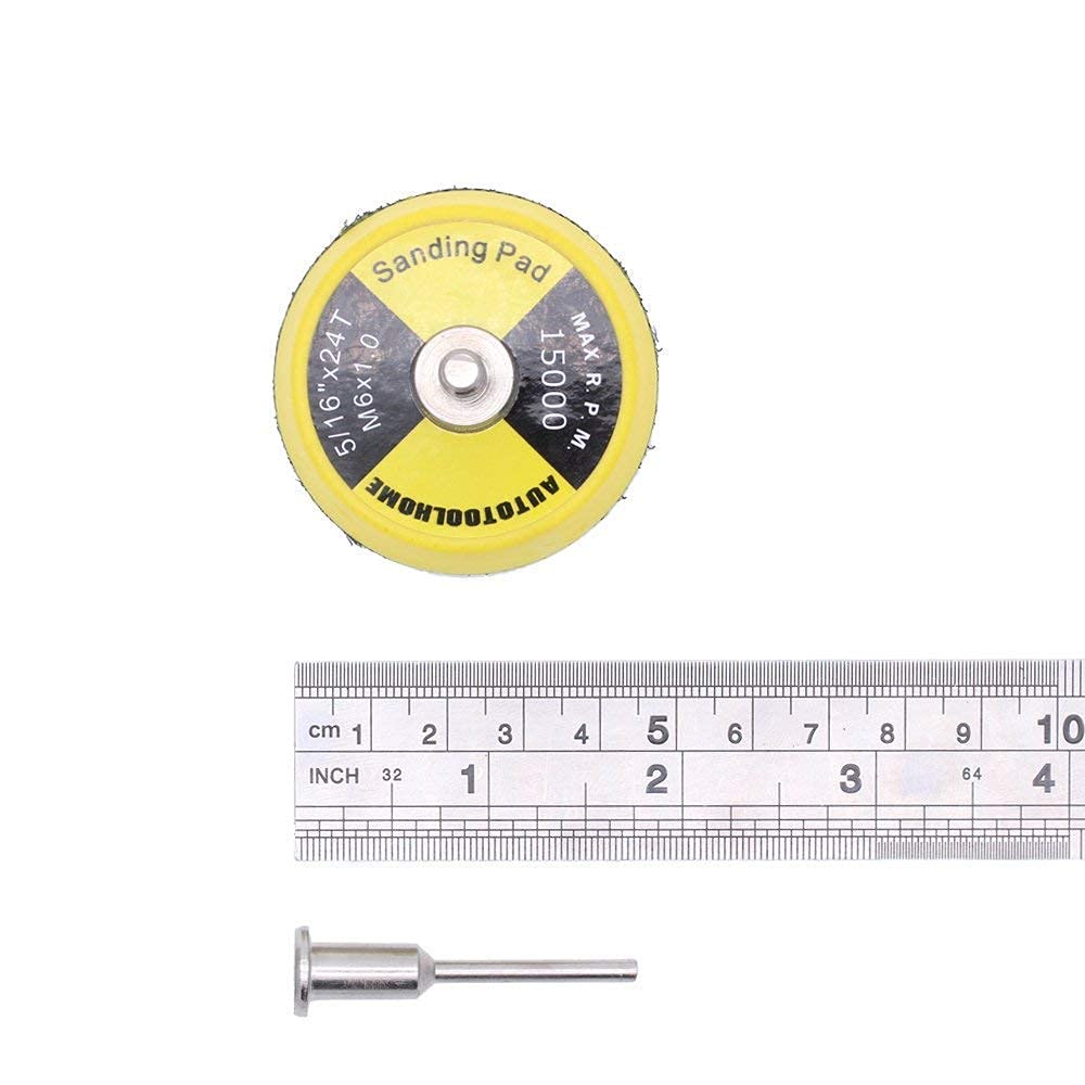 AUTOTOOLHOME 100 Pack 2 inch Sanding Discs Kit with Polishing Pads Plate 40 60 80 100 120 150 180 240 320 400 Grit Sandpapers for Drill Grinder Rotary Tool AUTOTOOLHOME