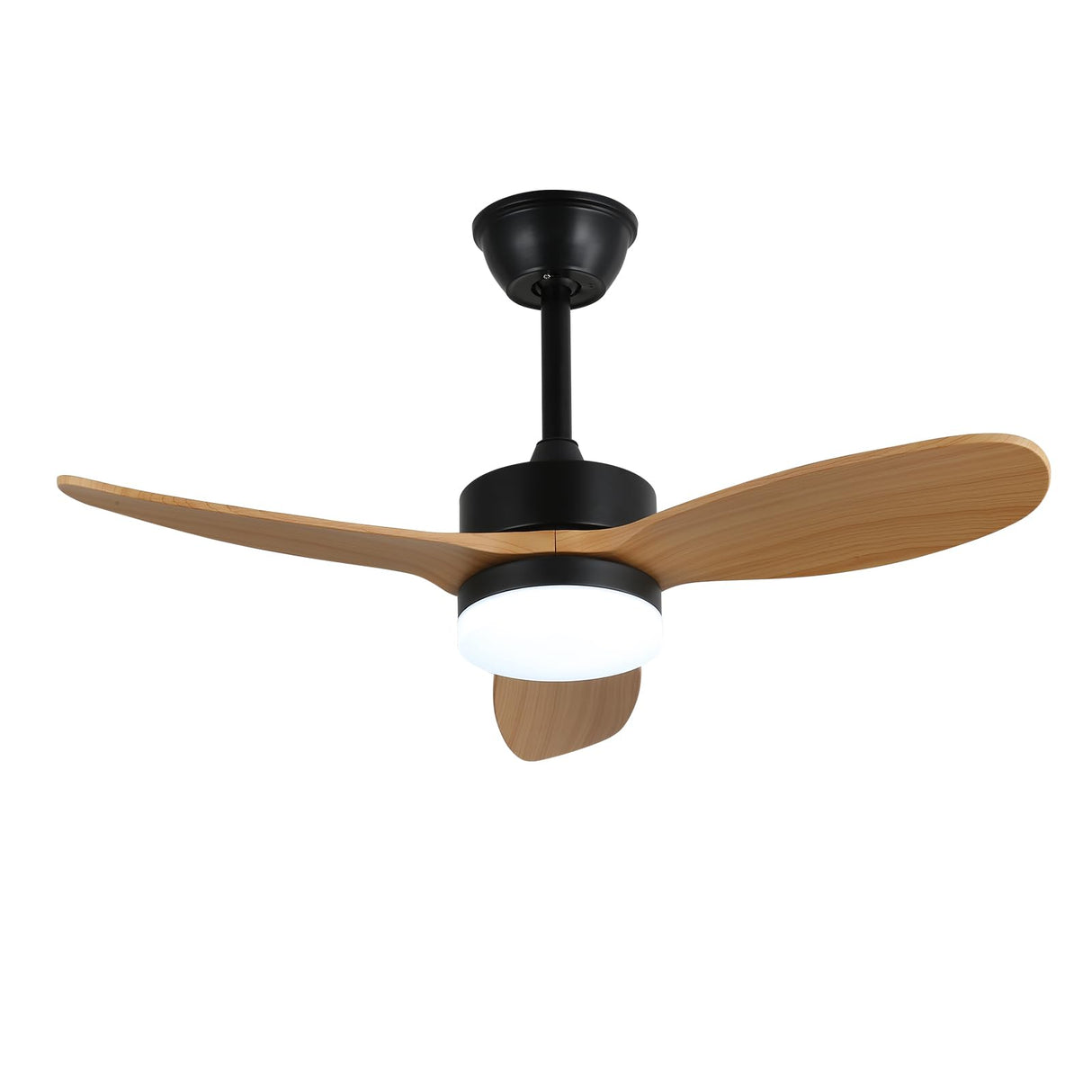 Finktonglan 36" Ceiling Fans with Lights and Remote Control, Black Farmhouse Ceiling Fan for Indoor and Outdoor, DC Motor Ceiling Fans with Two Rods for Patio, Living Room, Dining Room Finktonglan