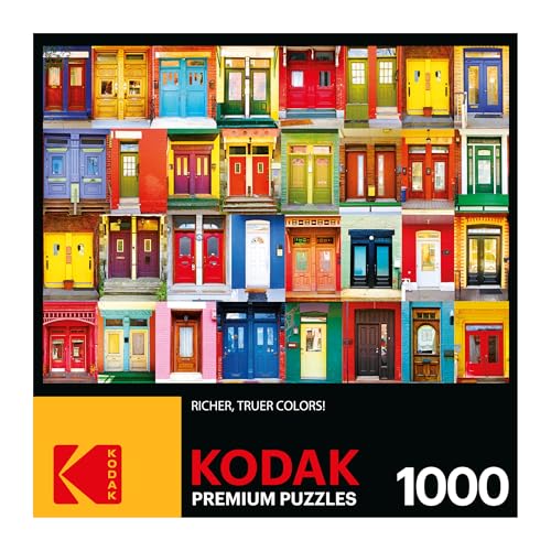 RoseArt - Kodak Premium - Colorful Montreal Doors - 1000 Piece Jigsaw Puzzle for Adults RoseArt