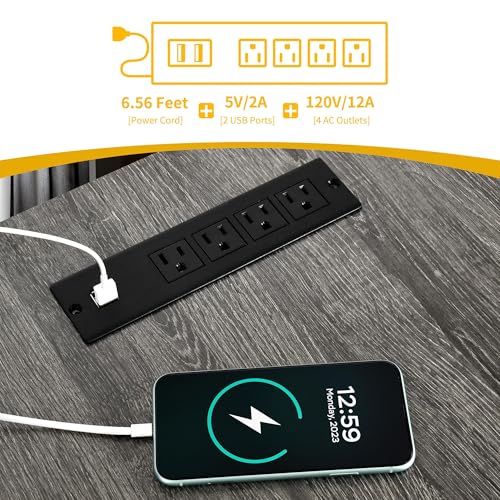 DWVO U Shaped Desk with Drawers, 79" Reversible L Shaped Desk with Power Outlets & LED Lights, Corner Computer Desk with Monitor Stand & Storage Shelves, Grey DWVO