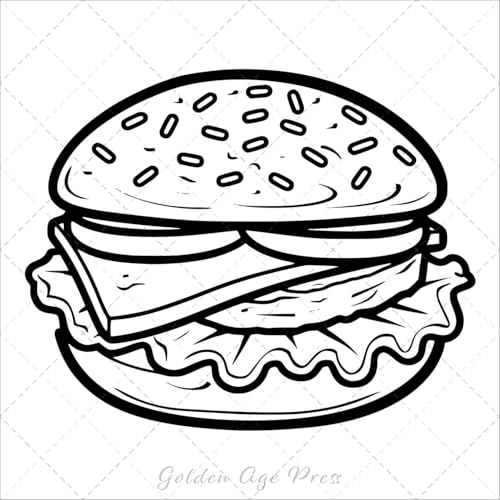 Food & Snacks Bold & Easy Coloring Book: Simple Large Print Savory and Sweet Treats Dessert Designs for Kids, Adults & Beginners WoodArtSupply