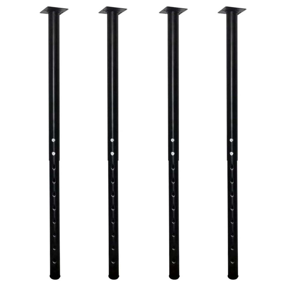 QLLY Adjustable Metal Table Leg, 24-40 inch, 60-100cm, Home Office DIY Desk Leg, Furniture Leg Set (4, Black) QLLY