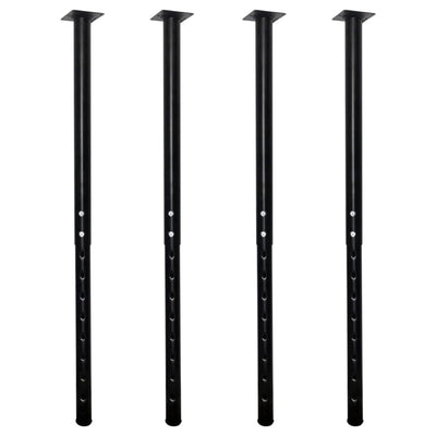 QLLY Adjustable Metal Table Leg, 24-40 inch, 60-100cm, Home Office DIY Desk Leg, Furniture Leg Set (4, Black)