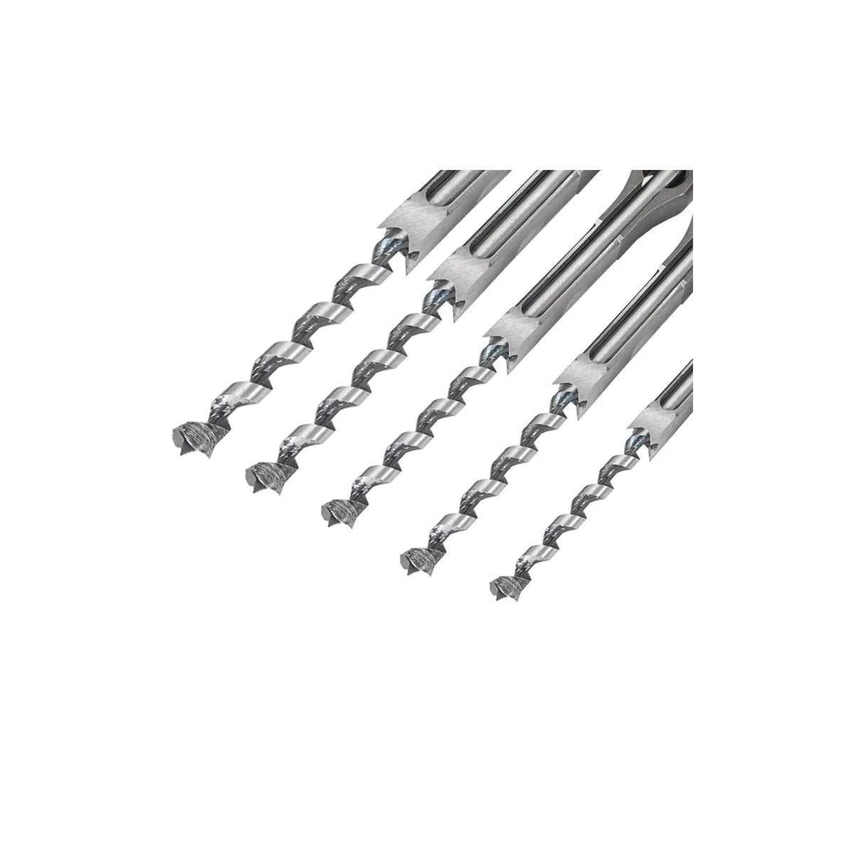 findmall 7Pcs Square Hole Drill Bit Set HSS Square Hole Saw Mortise Chisel Drill Bit Tools 6/25, 1/4, 5/16, 3/8, 2/5, 1/2, 9/16 Inch Fit for Mortising Machines Drill findmall