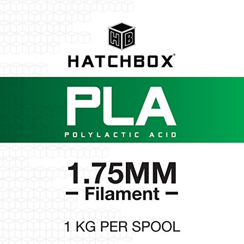 HATCHBOX PLA 3D Printer Filament, Dimensional Accuracy +/- 0.03 mm, 1 kg Spool, 1.75 mm, Transparent Red HATCHBOX