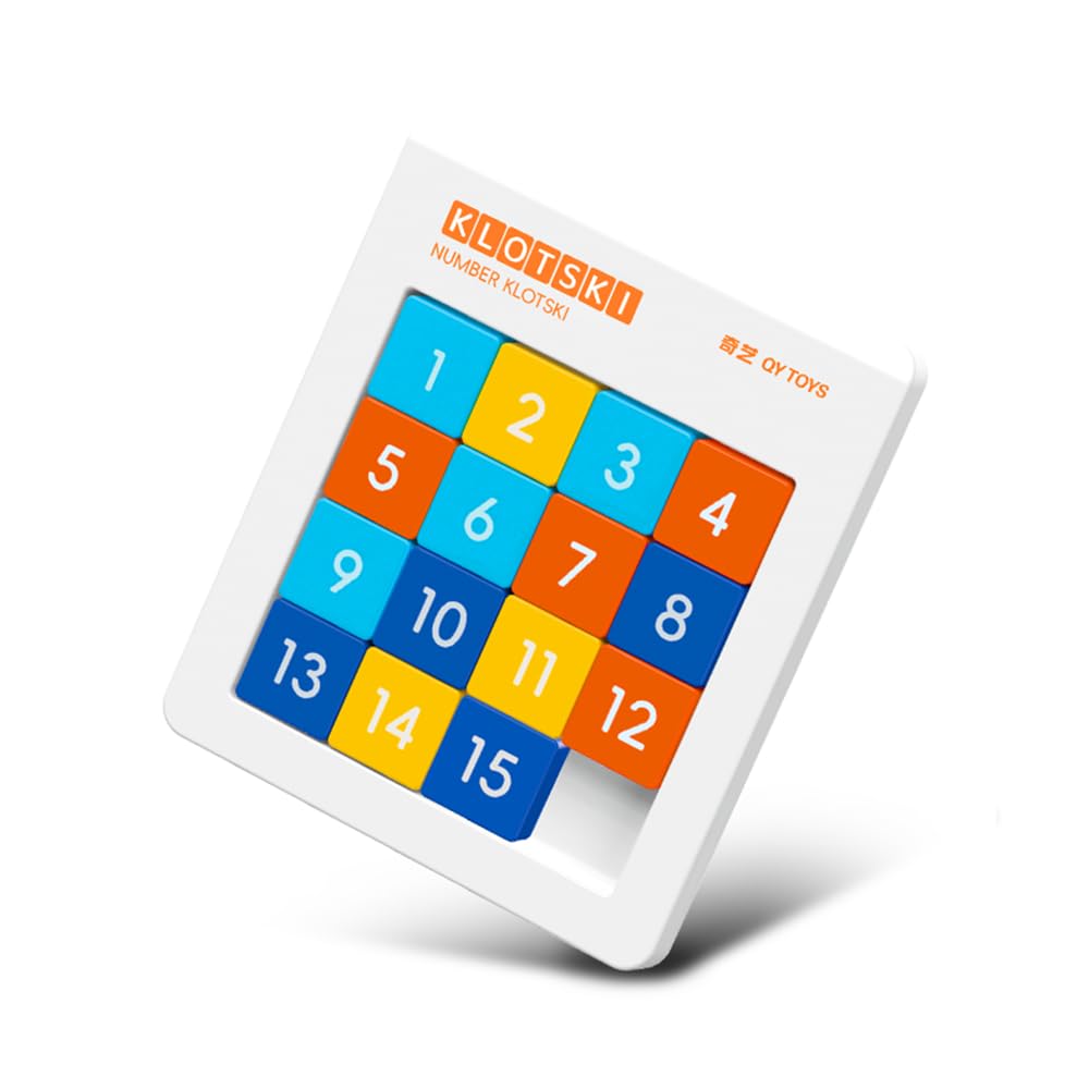 LiangCuber QY Toys Macaron Color 4x4 Klotski Puzzle Magnetic Sliding Number Puzzle,15-Digit Version ABS Brain Teasers Toy Tangram Jigsaw Intelligence (2024 Edition) LiangCuber