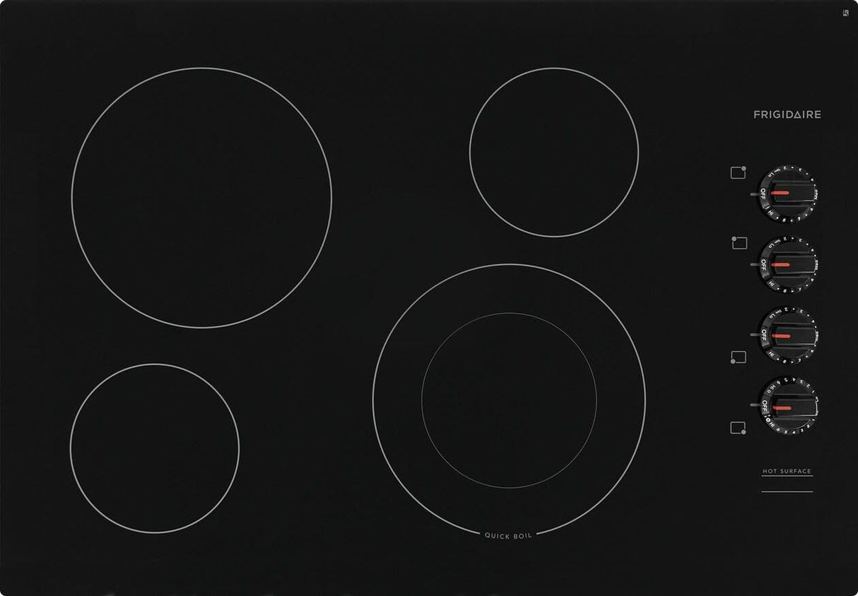 Frigidaire FFEC3025UB 30 Inch Electric Smoothtop Style Cooktop with 4 Elements in Black Frigidaire