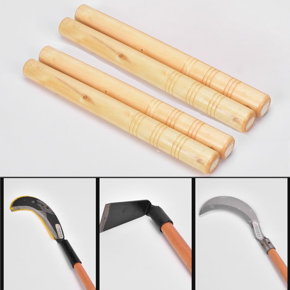 TorSor 3 Pack 12'' Sledge Hammer Wooden Handle Replacement for Axe Grip Steel Grass Sickle Hard Wood Shovel Hoes Outdoor Hatchet Camp 2 to 4 lb. Hammers Gardening Mowing Tool Repair TorSor