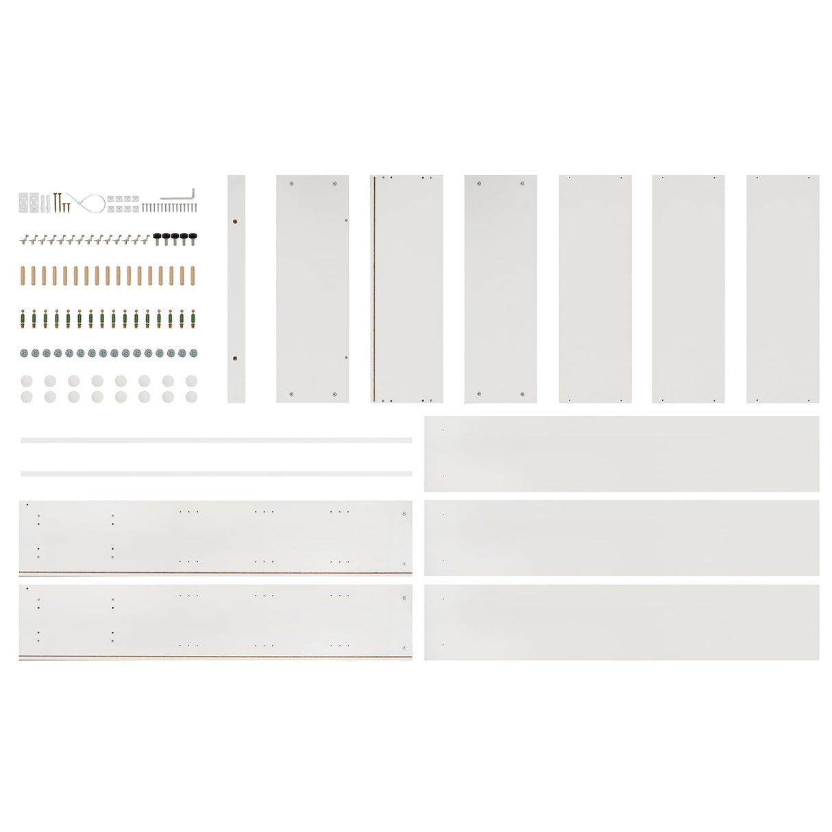 STARY 5 Shelf White Bookcase 60 inch Tall Wood Bookshelf for Bedroom STARY