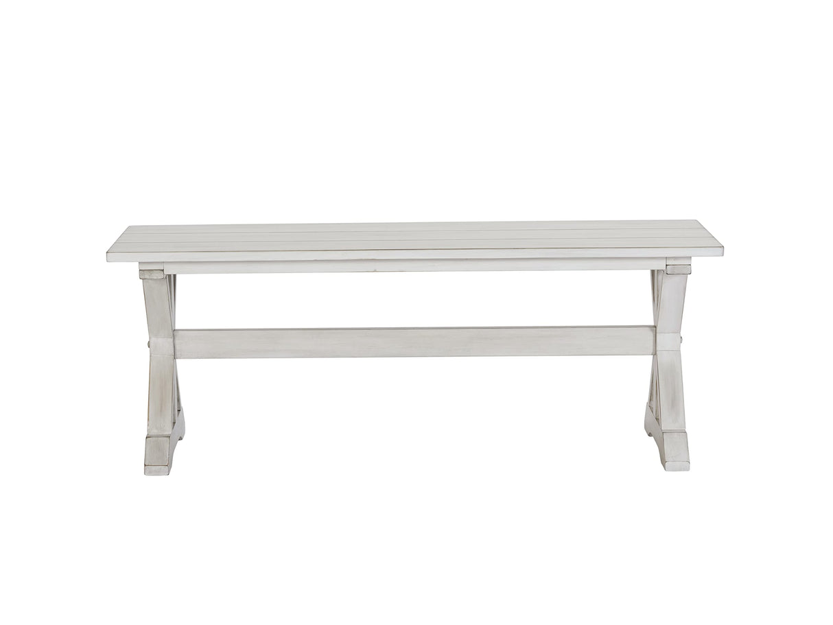 Boraam Jamestown Bench, Dining Height, Antique White Boraam