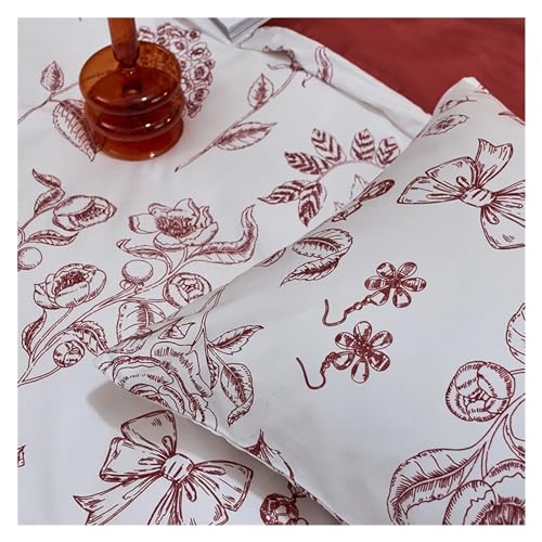 YUSIWOAL Bedding Set Cotton Queen Duvet Cover Set with Sheets Single Double Bedding Sets,Summer Duvet Cover sets(B,King) YUSIWOAL