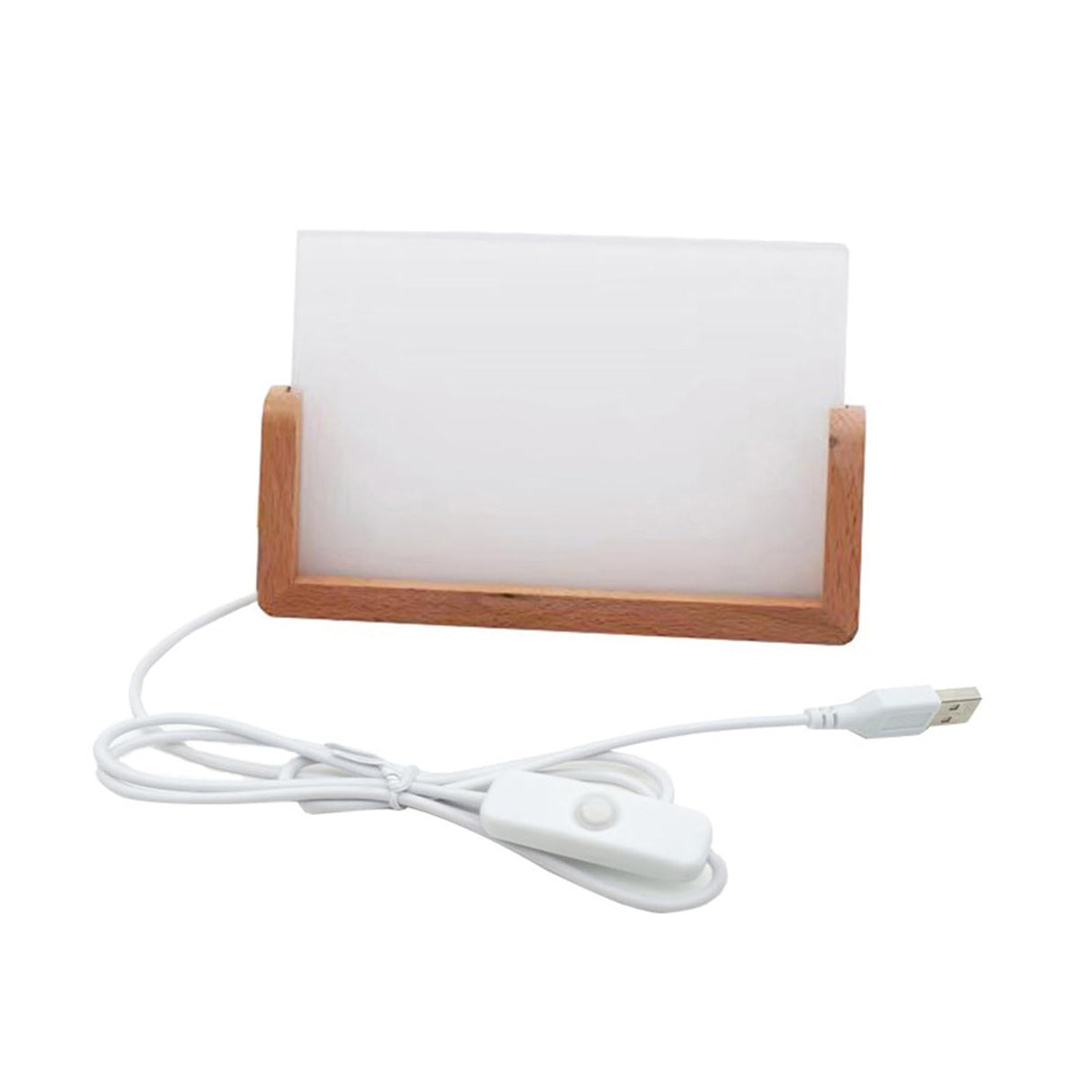 HUANGGG Acrylic LED Lighted Sublimation Photo Frame with Wood Stand Heat Transfer Picture Frame Home Decoration HUANGGG