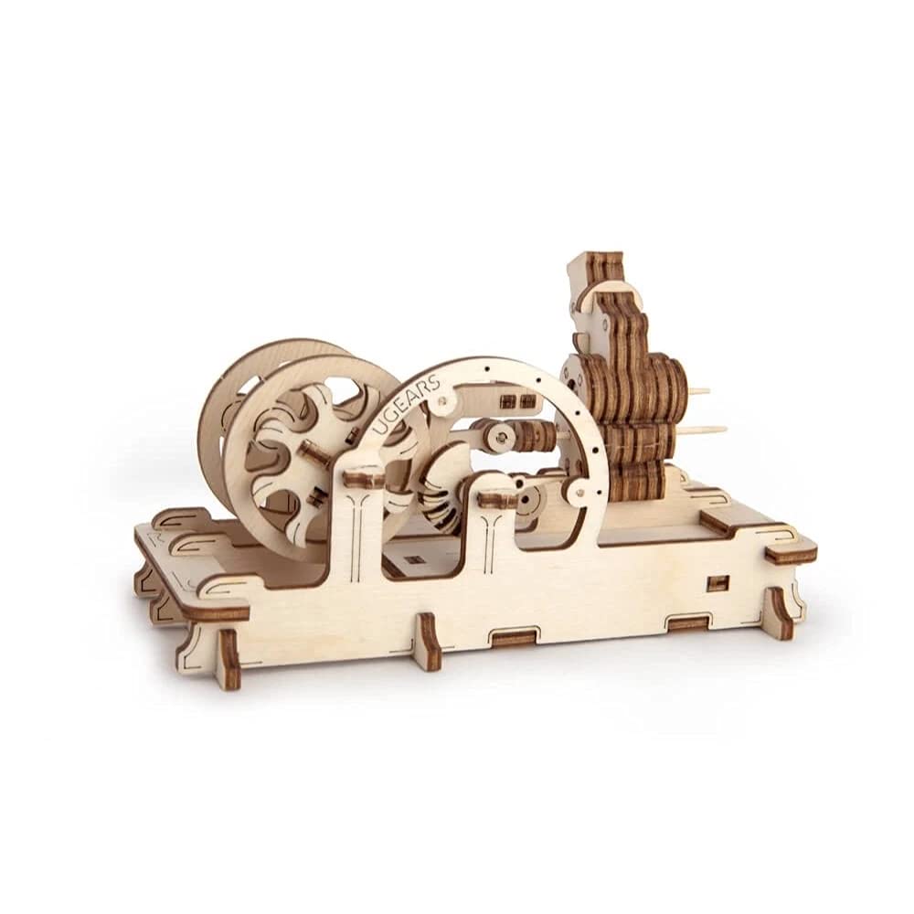 UGEARS Engine 3D Wooden Puzzle Brain Teaser Construction Set for Teens and Adults UGears 3D