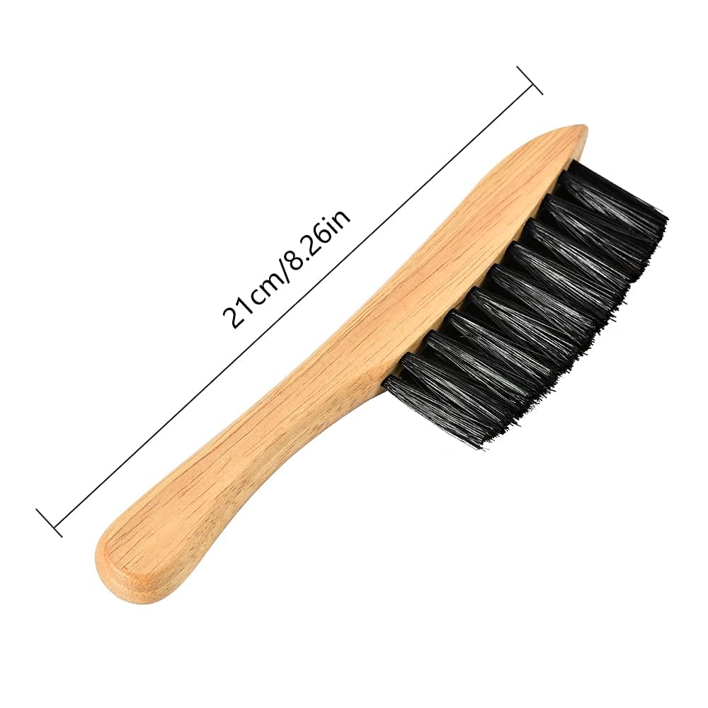 Tiekerbilir Billiards Pool Table and Rail Brush Set, Billiards Pool Snooker Accessories, Billiard Pool Table Nylon Bristle Brush 9" Natural Wood Handle Tiekerbilir