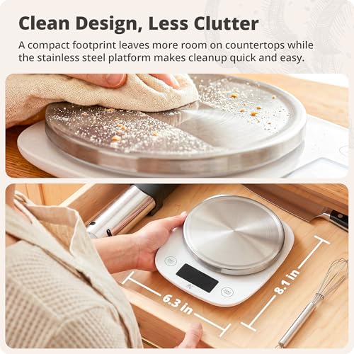 Greater Goods Digital Kitchen Scale for Baking โ Food Scale with Gram & Ounce Measurements, Easy Tare & Stable Readings, Precision Scale for Sourdough Bread, Baking & Cooking, 11 lb Capacity